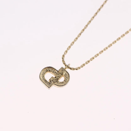 Christian Dior CD Pendant Metal, Gold, Metal, Necklace