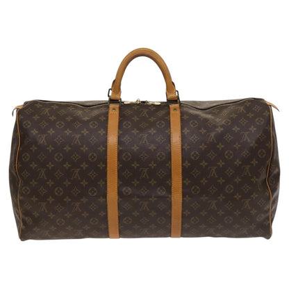 Louis Vuitton Keepall 60, Brown, Canvas, travel