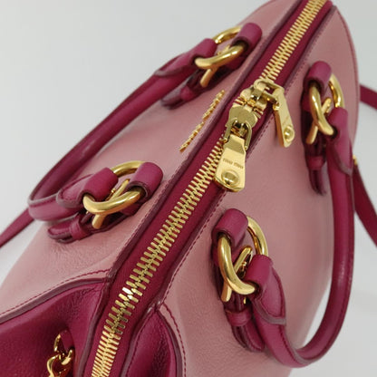Miu Miu Madras, Pink, Leather, handbag