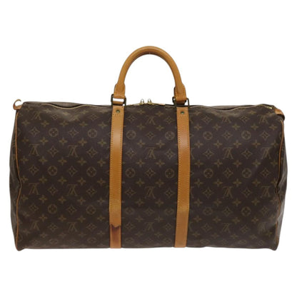 Louis Vuitton Keepall 55, Brown, Canvas, travel