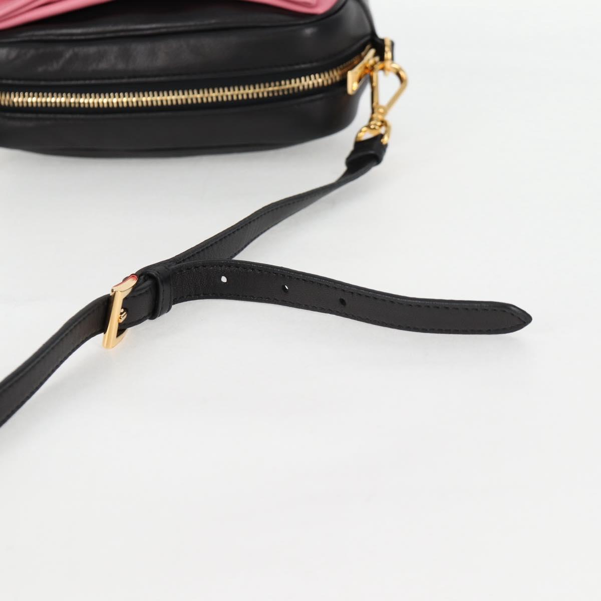 Prada Ribbon, Black, Leather, shoulder