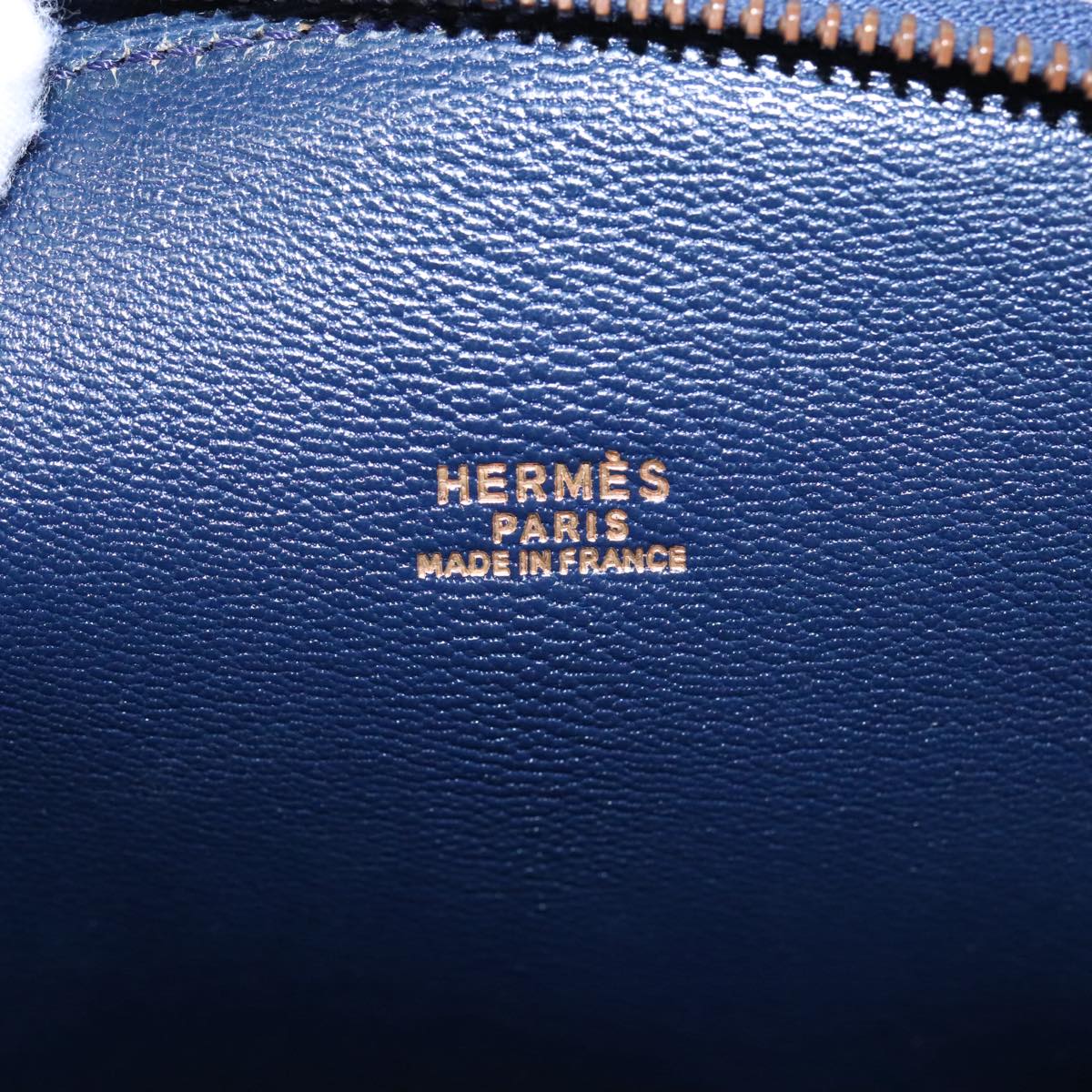 Hermès Ile De Shiki, Blue, Leather, handbag