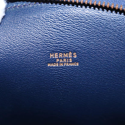 Hermès Ile De Shiki, Blue, Leather, handbag