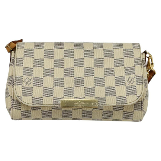 Louis Vuitton Favorite, White, Canvas, shoulder