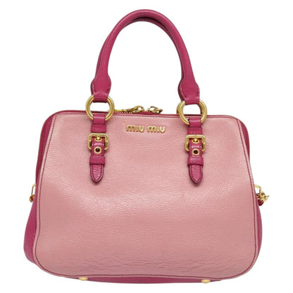 Miu Miu Madras, Pink, Leather, handbag