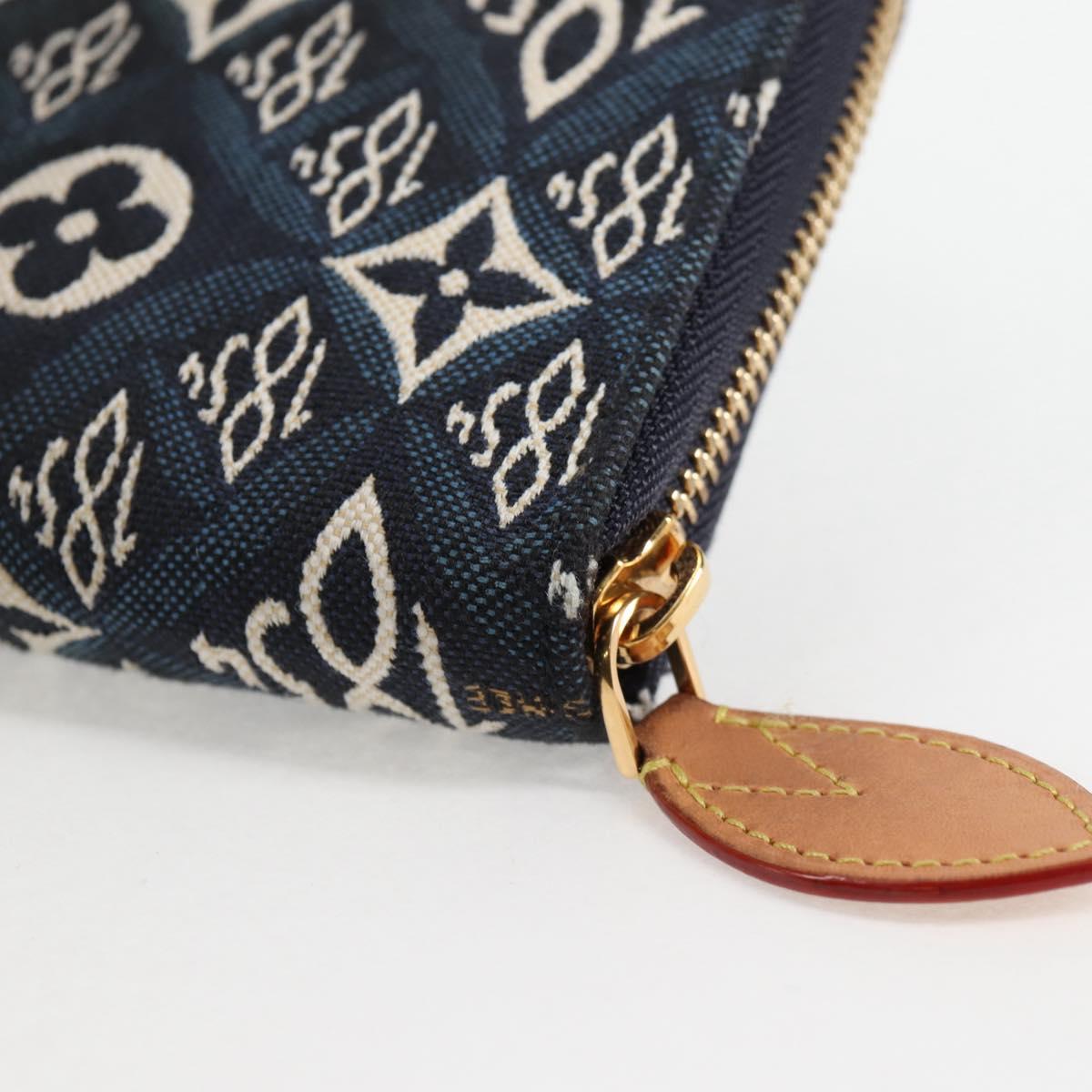 Louis Vuitton Zippy wallet, Blue, Canvas, wallet