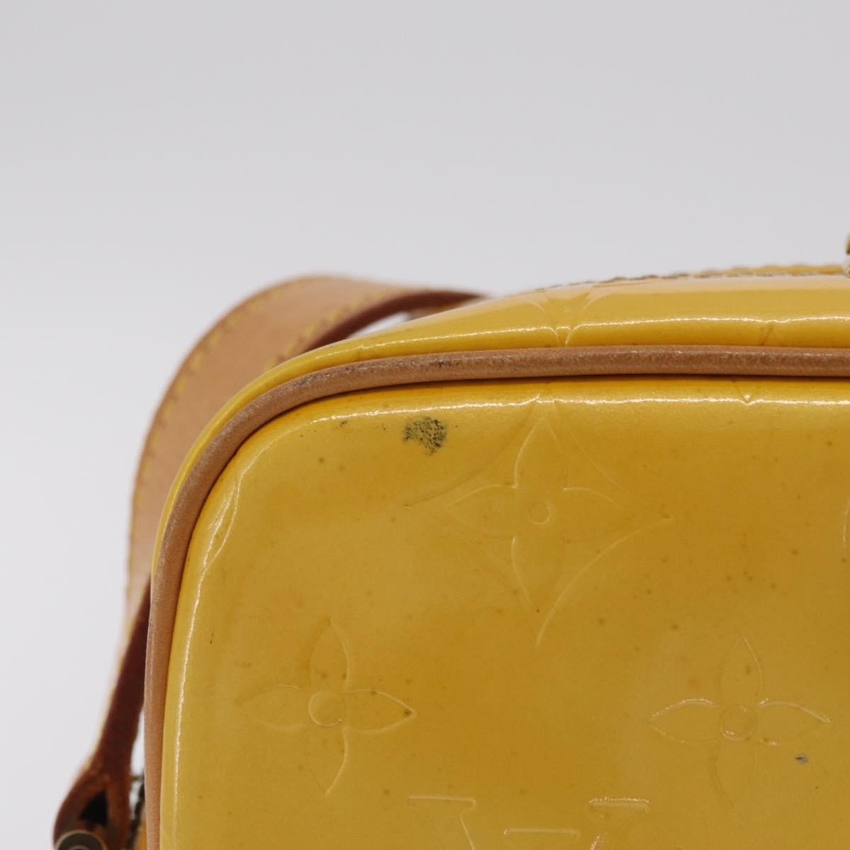 Louis Vuitton Wooster Monogram Vernis, Yellow, Patent Leather, Handbag
