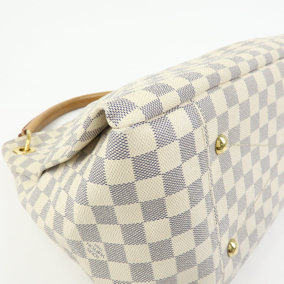 Louis Vuitton Artsy Damier, White, Canvas, Handbag