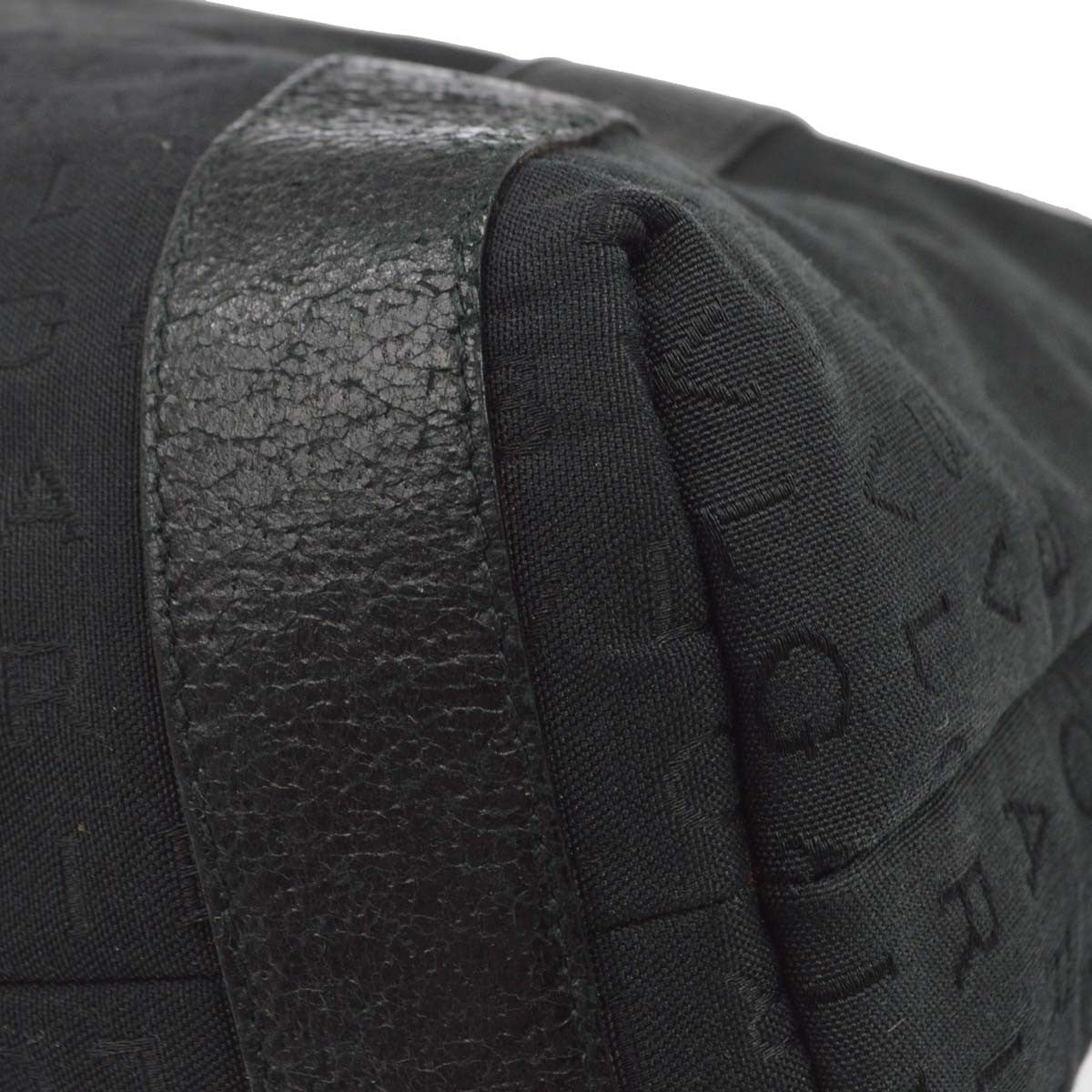 Bvlgari Logomania Canvas, Black, Canvas, Shoulder Bag
