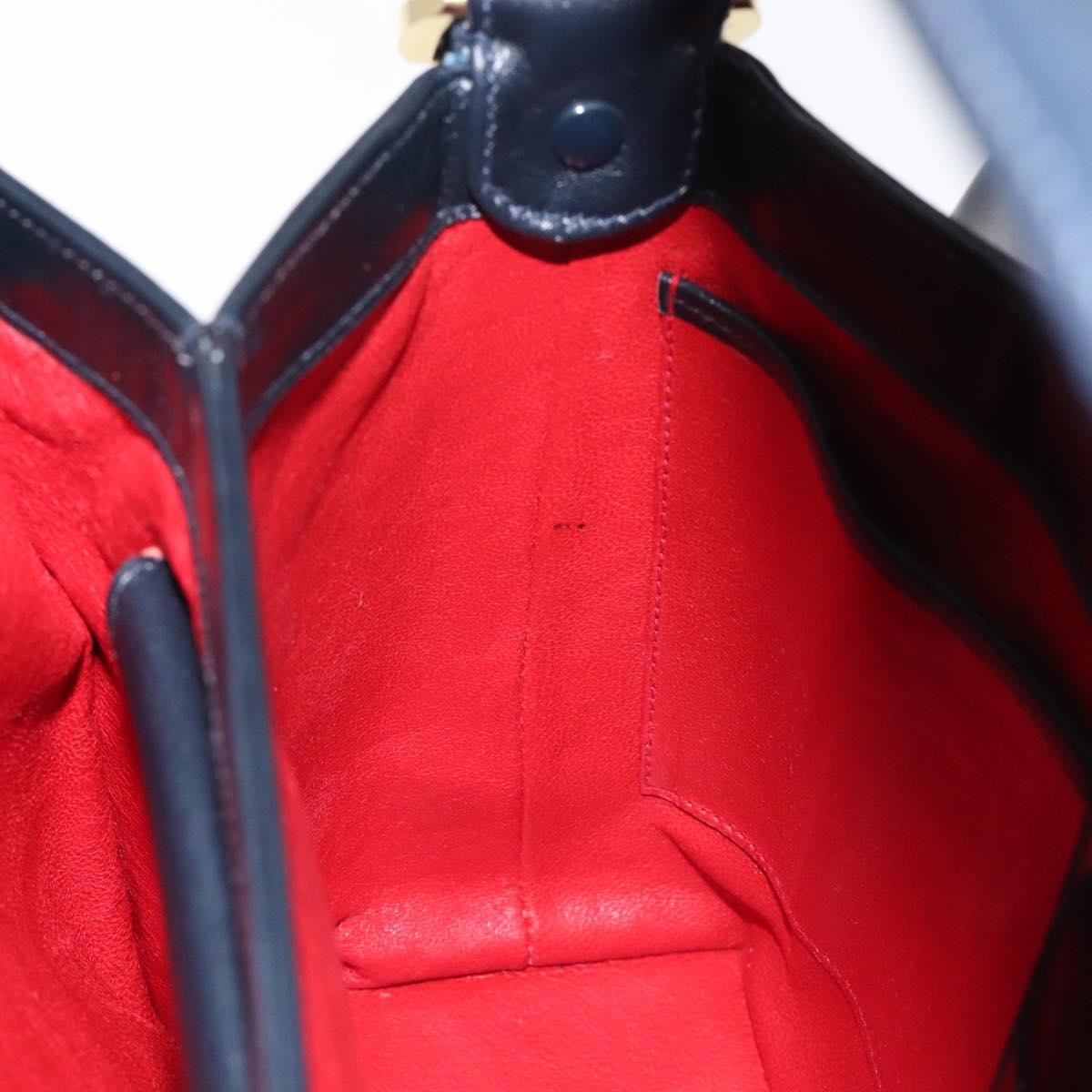 Gucci D-Ring leather, Navy, Leather, Handbag