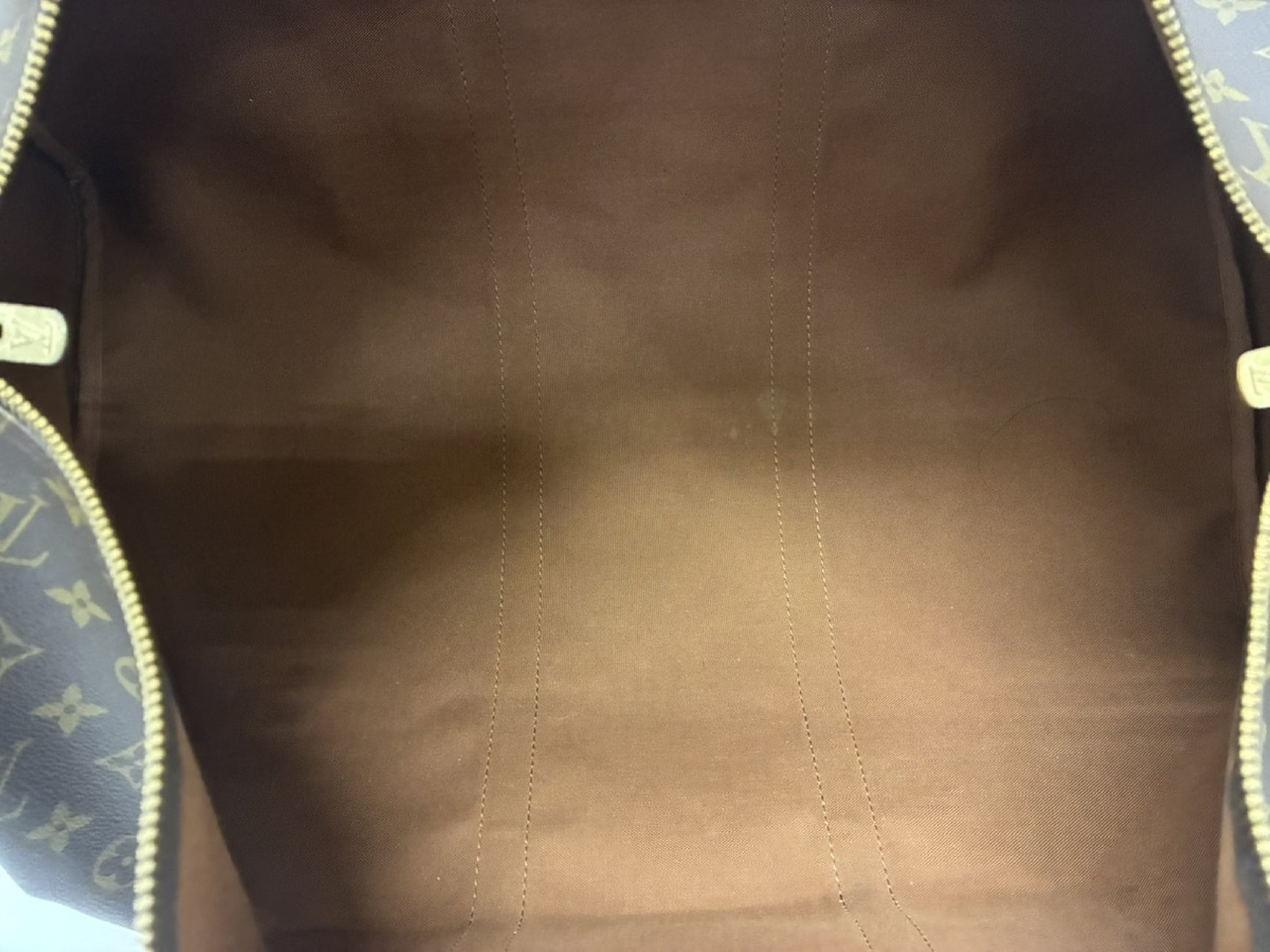 Louis Vuitton Keepall Canvas, Brown, Canvas, Travel Bag