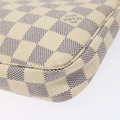 Louis Vuitton Pochette Accessoire, White, Canvas, clutch