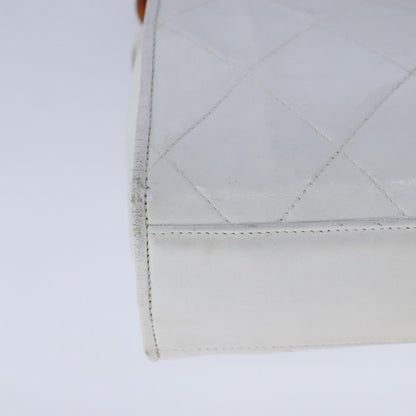 Chanel Cc, White, Leather, shoulder