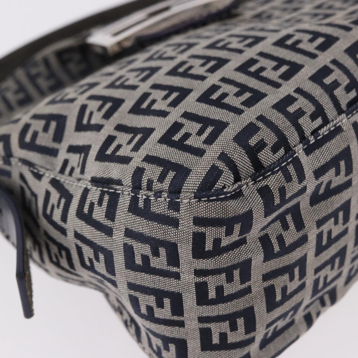 Fendi Baguette Zucchino Canvas, Navy, Canvas, Handbag