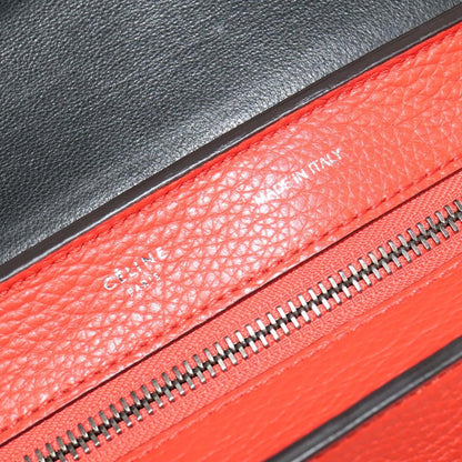Céline Trapèze, Red, Leather, handbag