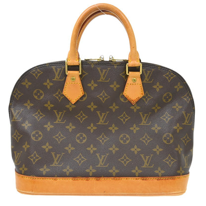 Louis Vuitton Alma Monogram Canvas, Brown, Canvas, Handbag
