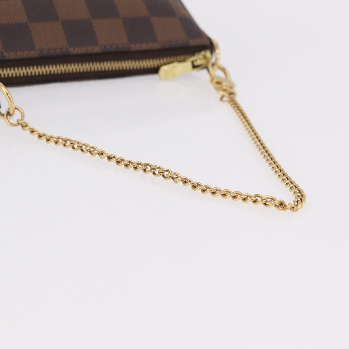 Louis Vuitton Pochette Accessoires Damier, Brown, Canvas, Clutch