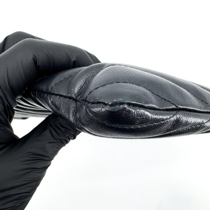Saint Laurent Puffy Zip Patent, Black, Leather, Clutch