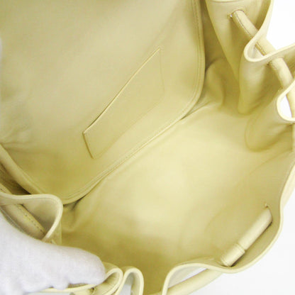 Bottega Veneta Beak Leather, Beige, Leather, Crossbody Bag