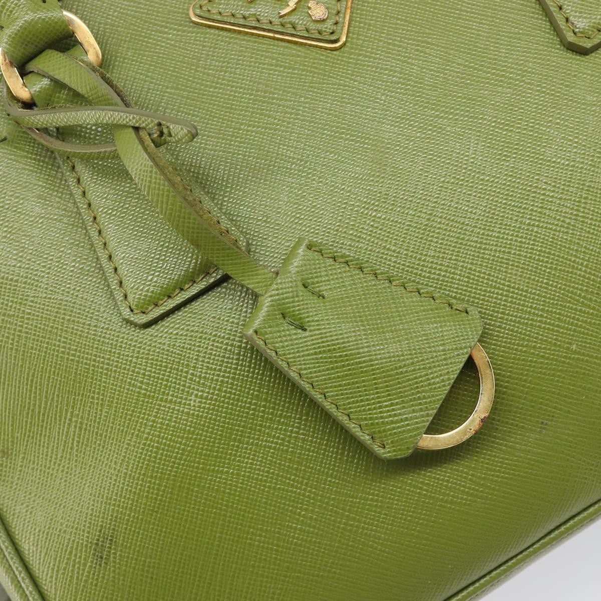 Prada Galleria  Strap Leather, Green, Leather, Handbag
