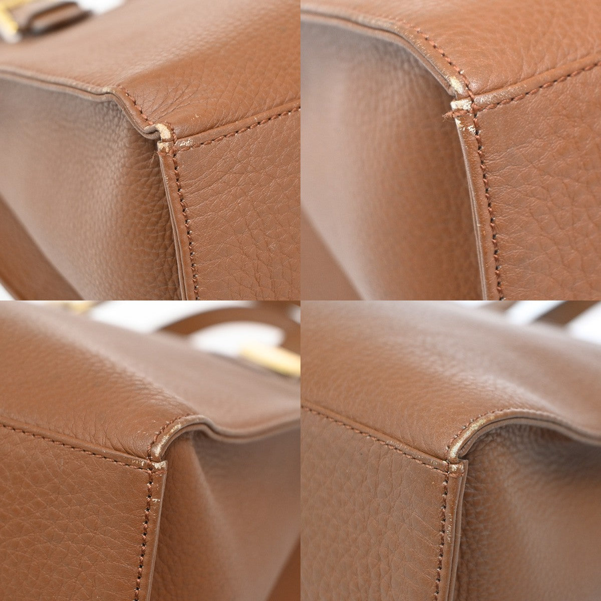 Burberry Vintage Zip Leather, Brown, Leather, Tote Bag