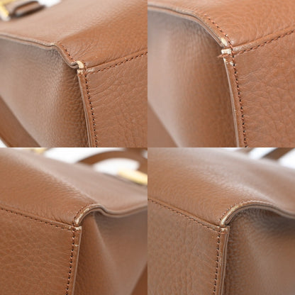 Burberry Vintage Zip Leather, Brown, Leather, Tote Bag