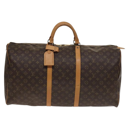 Louis Vuitton Keepall Bandouliere Bag Monogram Canvas, BROWN, CANVAS, Travel bag