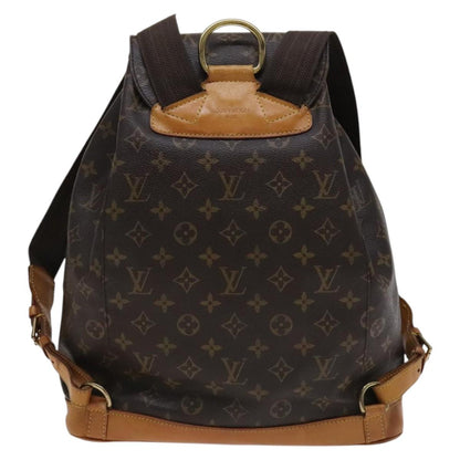 Louis Vuitton Montsouris, Brown, Canvas, backpack