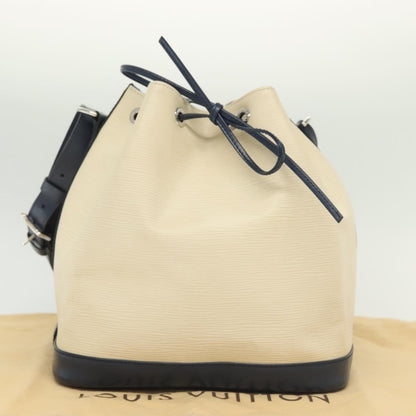 Louis Vuitton Petit Noé, White, Leather, shoulder