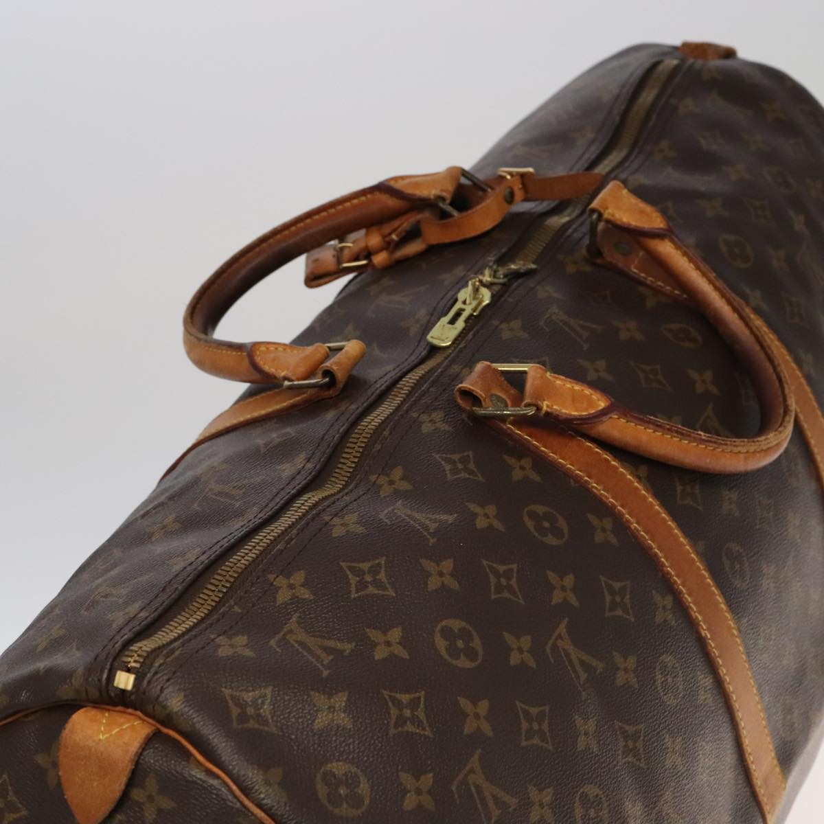 Louis Vuitton Keepall 60, Brown, Canvas, travel