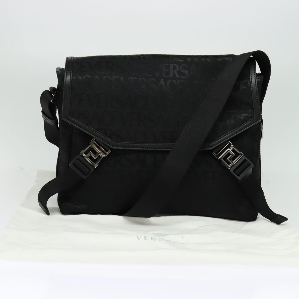Versace, Black, Canvas, shoulder