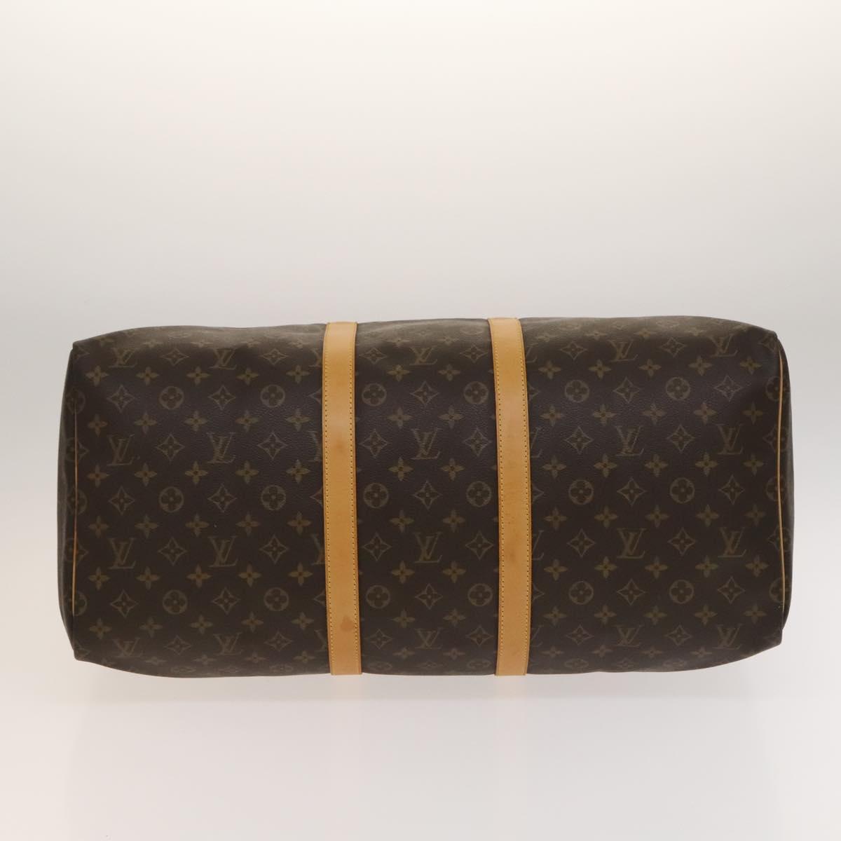 Louis Vuitton Keepall 55, Brown, Canvas, travel