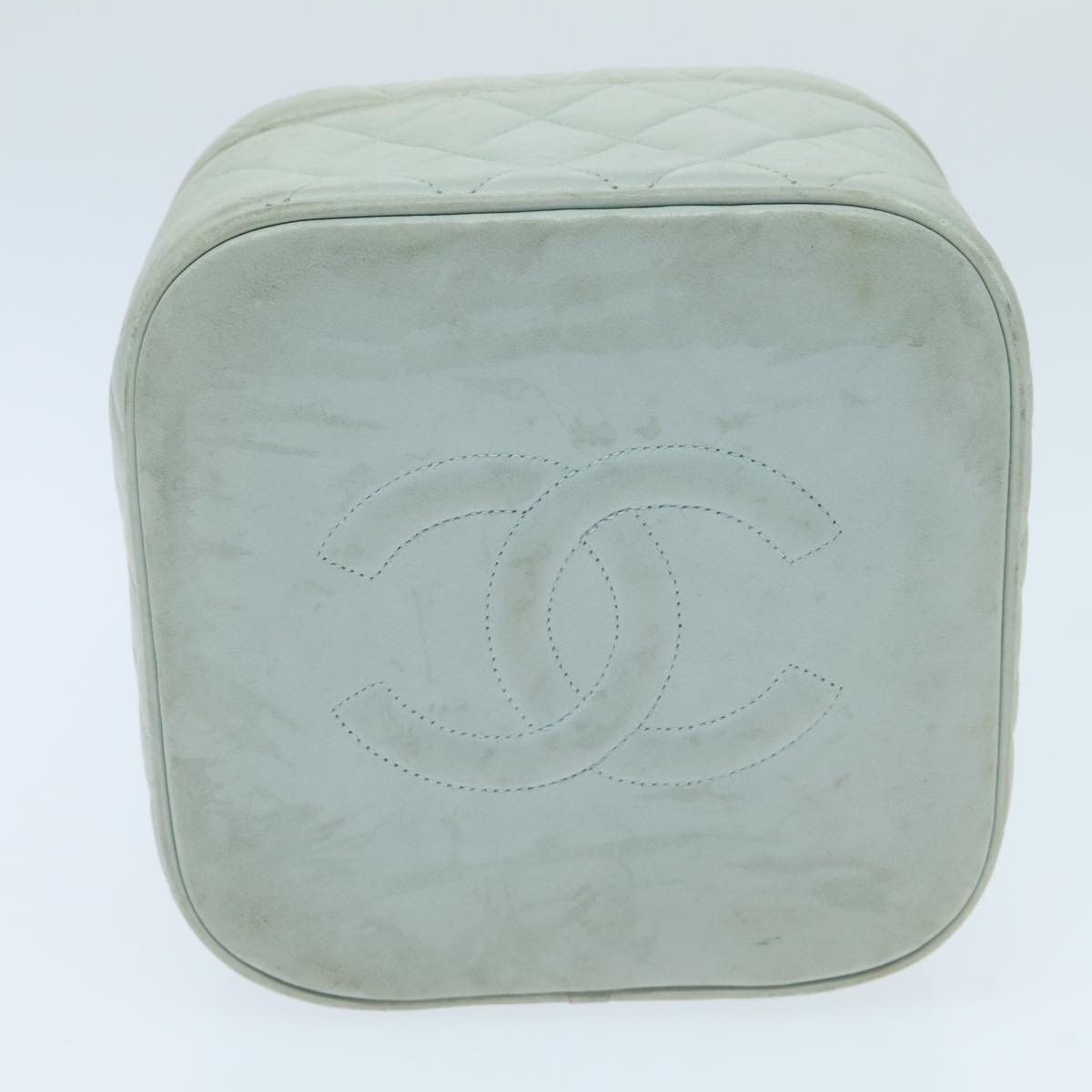 Chanel Vanity, Blue, Leather, clutch