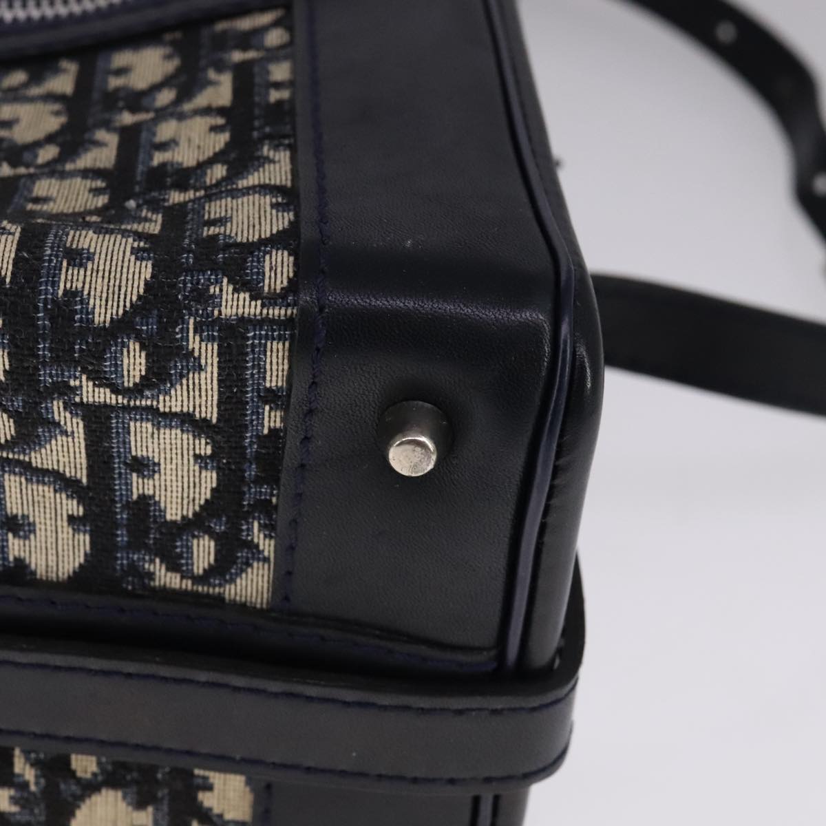 Dior Trotter, Navy, Canvas, shoulder
