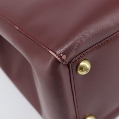 Cartier Must Line Leather, Burgundy, Leather, Handbag