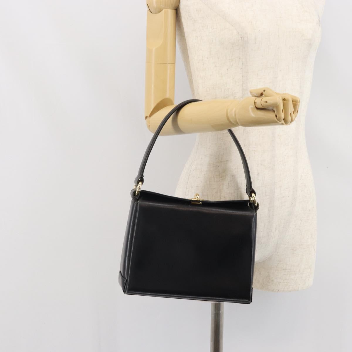 Gucci Vintage Handbag Leather, BLACK, LEATHER, Handbag