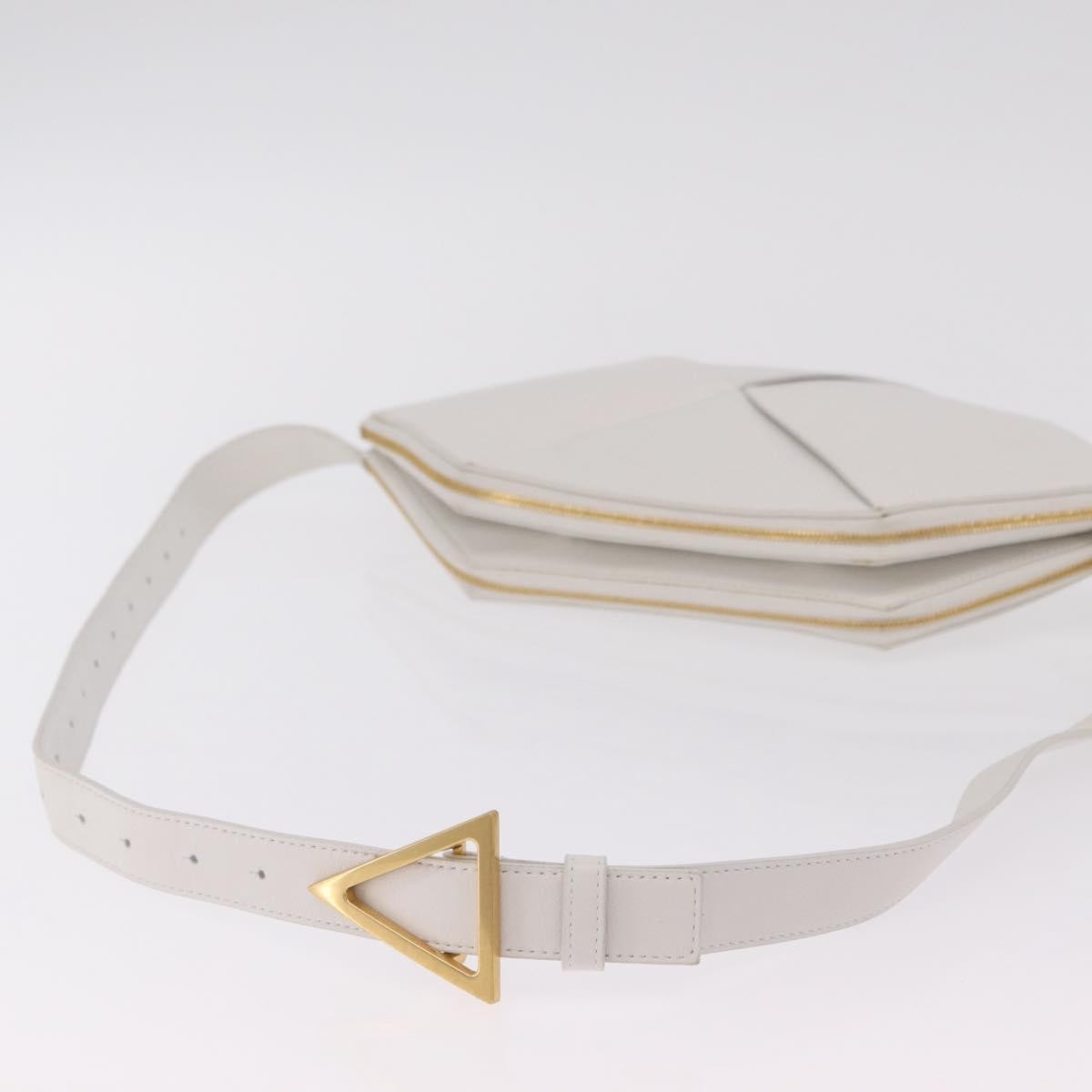 Bottega Veneta NAPPA19 Pouch with Strap Maxi Intrecciato Leather, White, Leather, Clutch