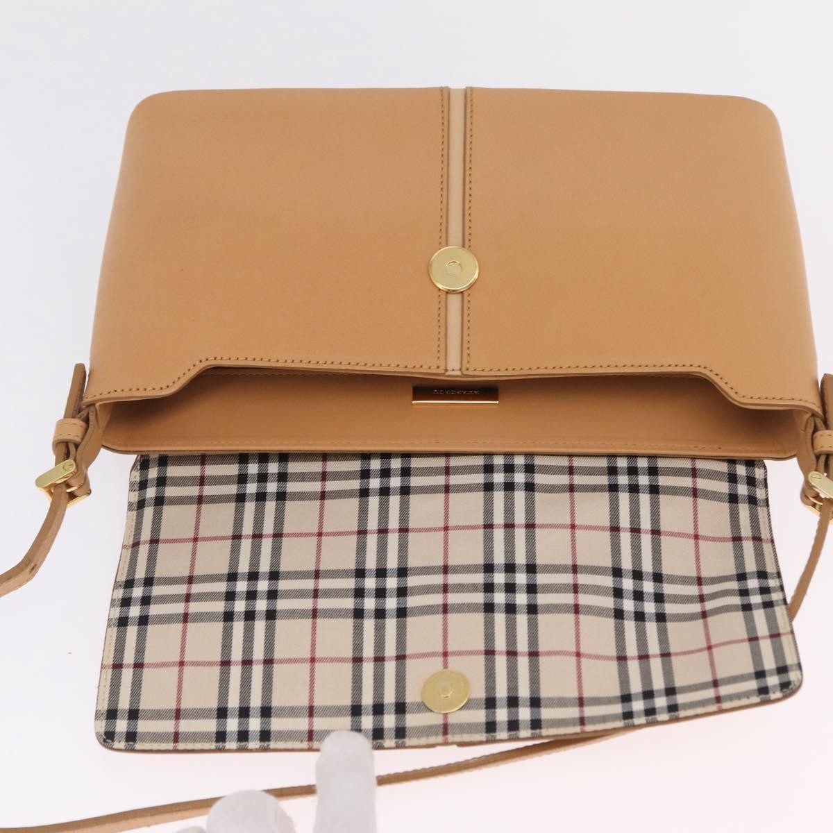 Burberry Shoulder Bag Leather, Beige, Leather, Shoulder Bag