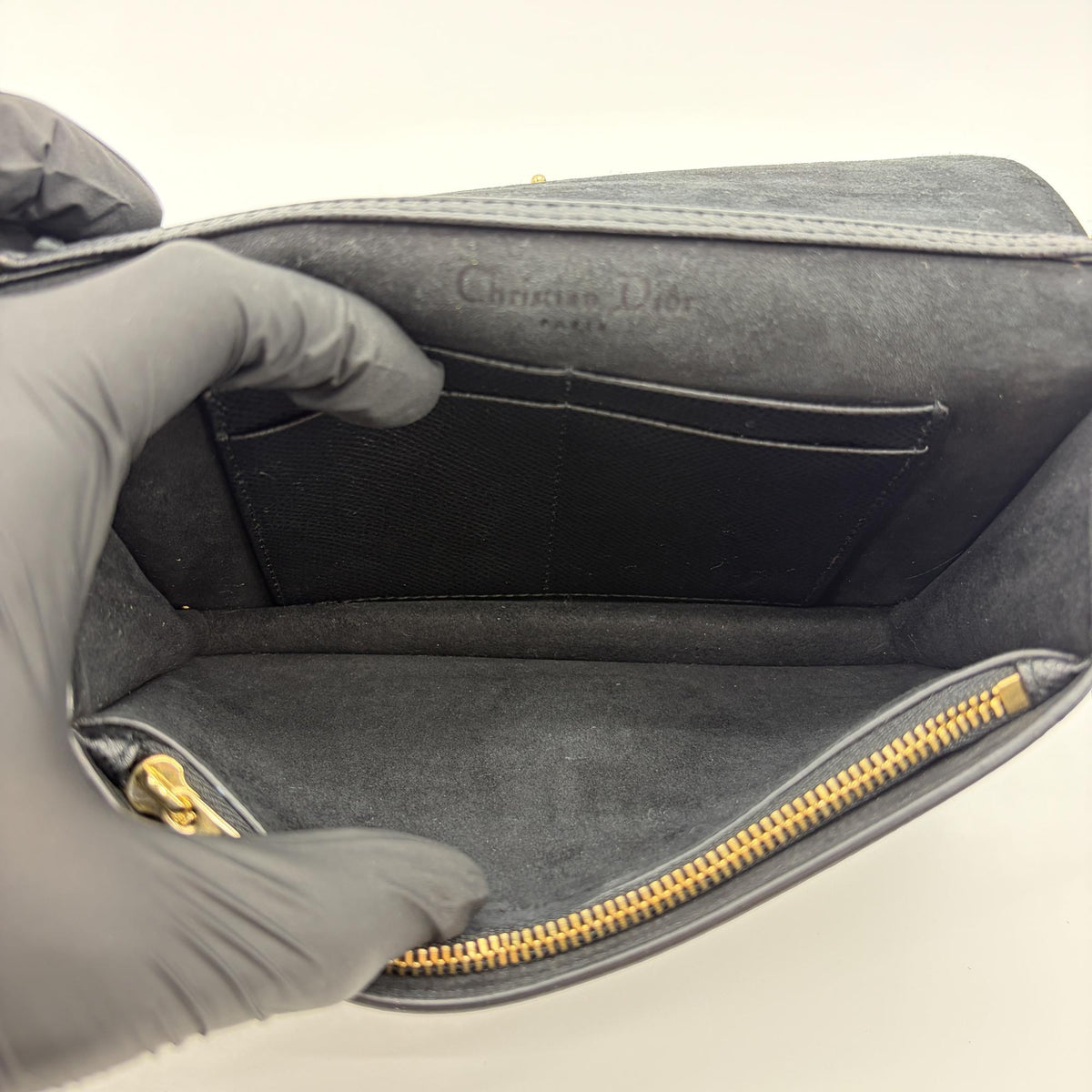Christian Dior 30 Montaigne 2-in-1 Leather, Black, Leather, Crossbody Bag