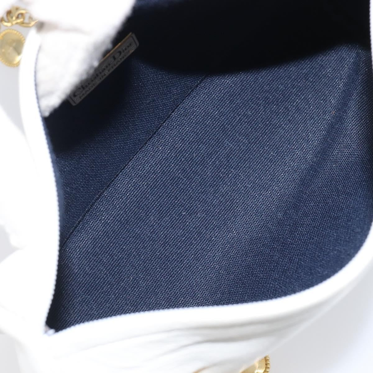 Christian Dior Shoulder Leather, White, Leather, Shoulder Bag