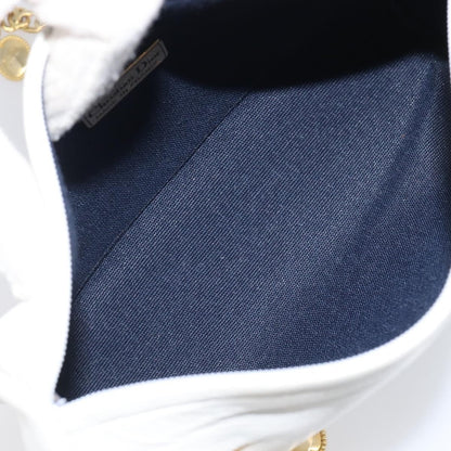Christian Dior Shoulder Leather, White, Leather, Shoulder Bag