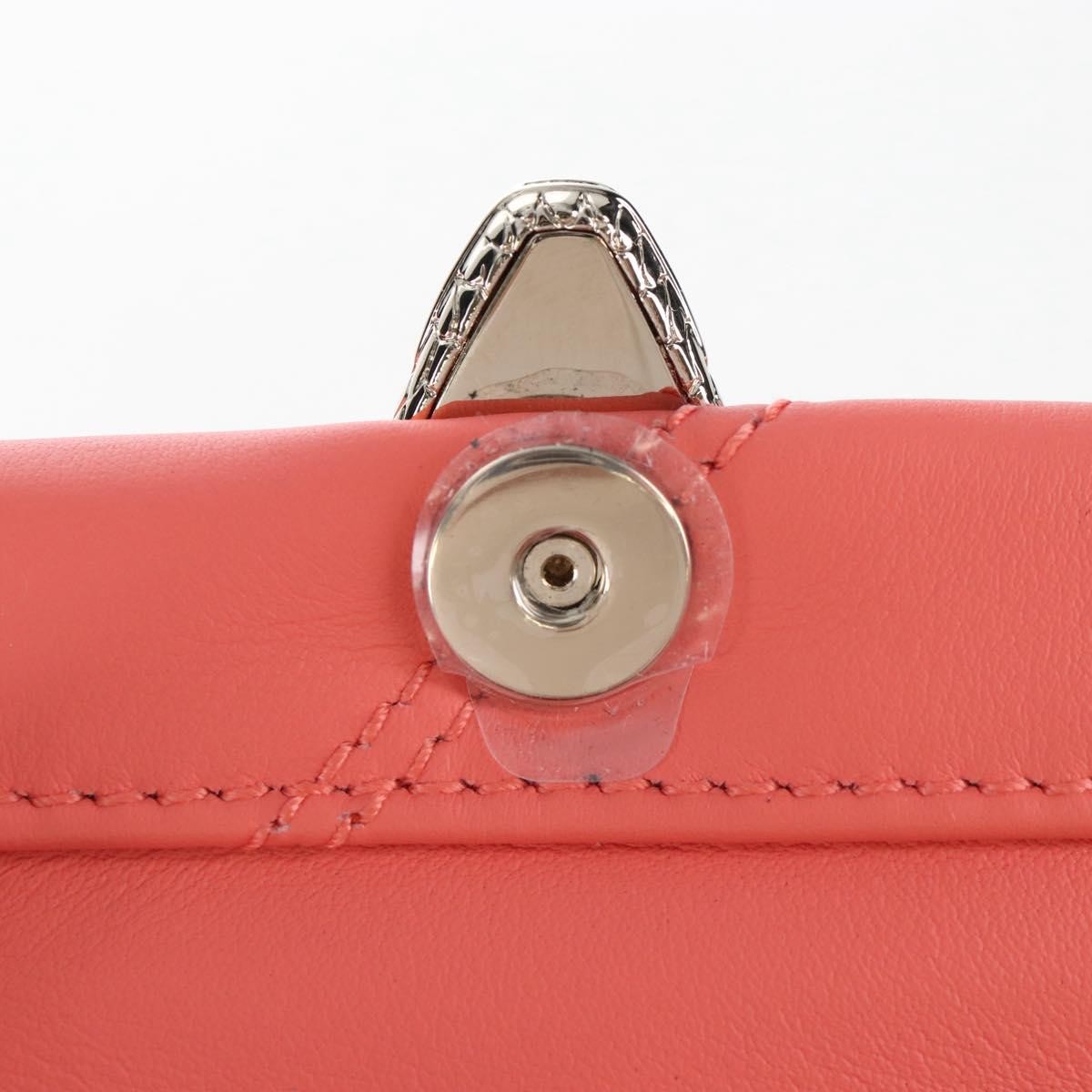 Bvlgari Serpenti Cabochon Diagonal Quilted Leather, Pink, Leather, Shoulder Bag