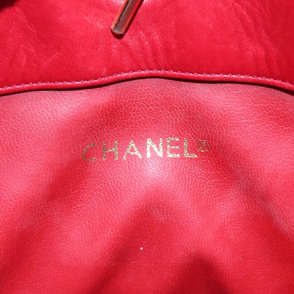Chanel Chanel vintage cc chain leather, RED, LEATHER, Shoulder bag