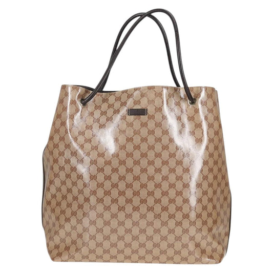 Gucci GG crystal, Beige, Canvas, tote