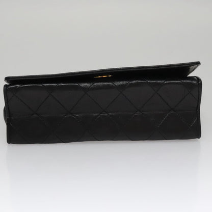 Chanel Full Flap, Black, Leather, shoulder