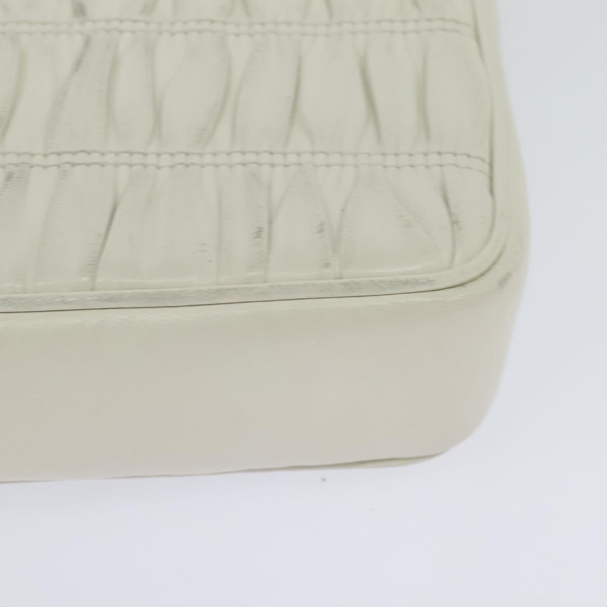 Prada Nappa gauffré, White, Leather, shoulder