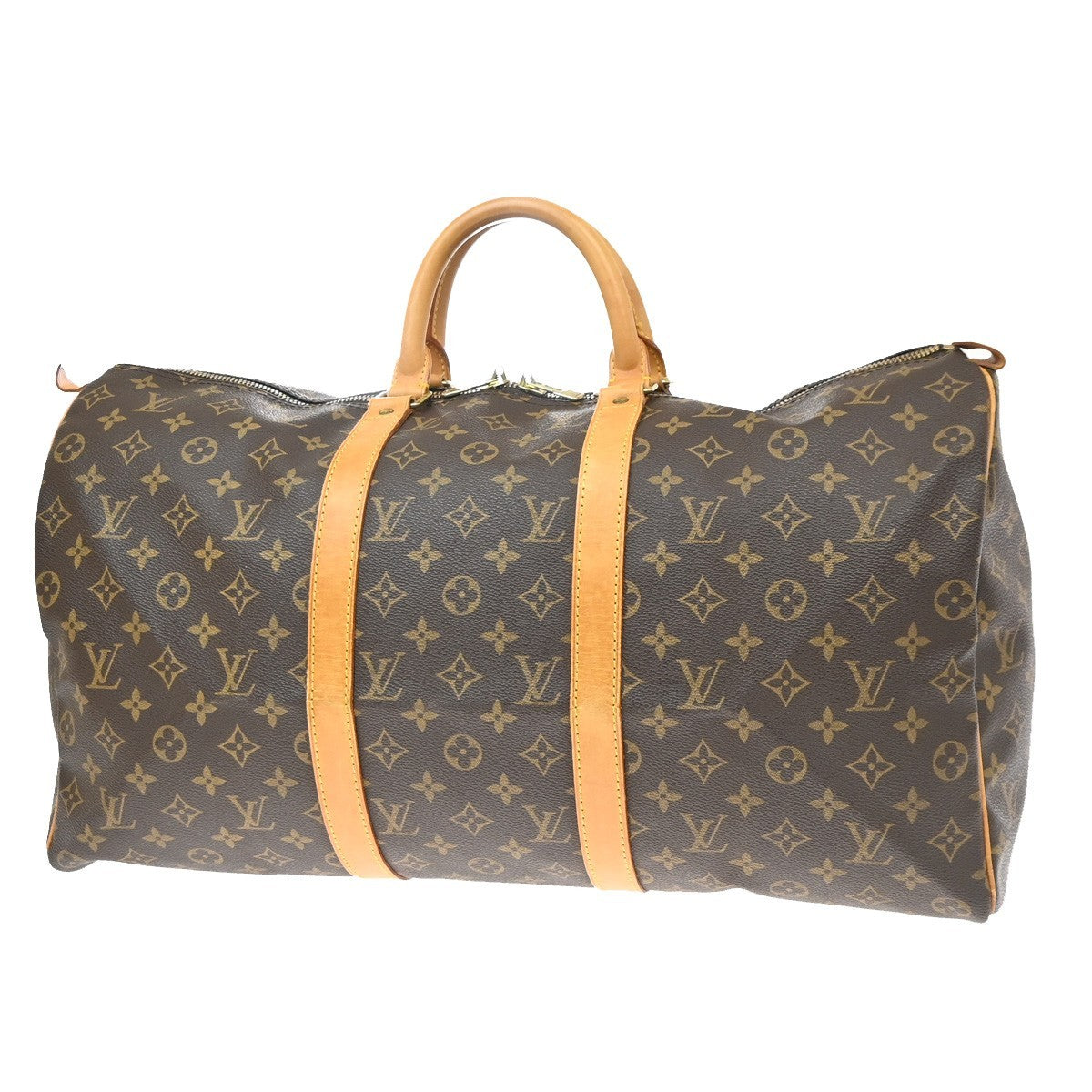 Louis Vuitton Keepall Monogram, Brown, Canvas, Travel Bag