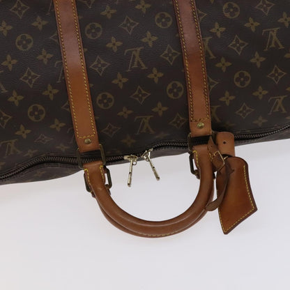 Louis Vuitton Keepall 55, Brown, Canvas, travel