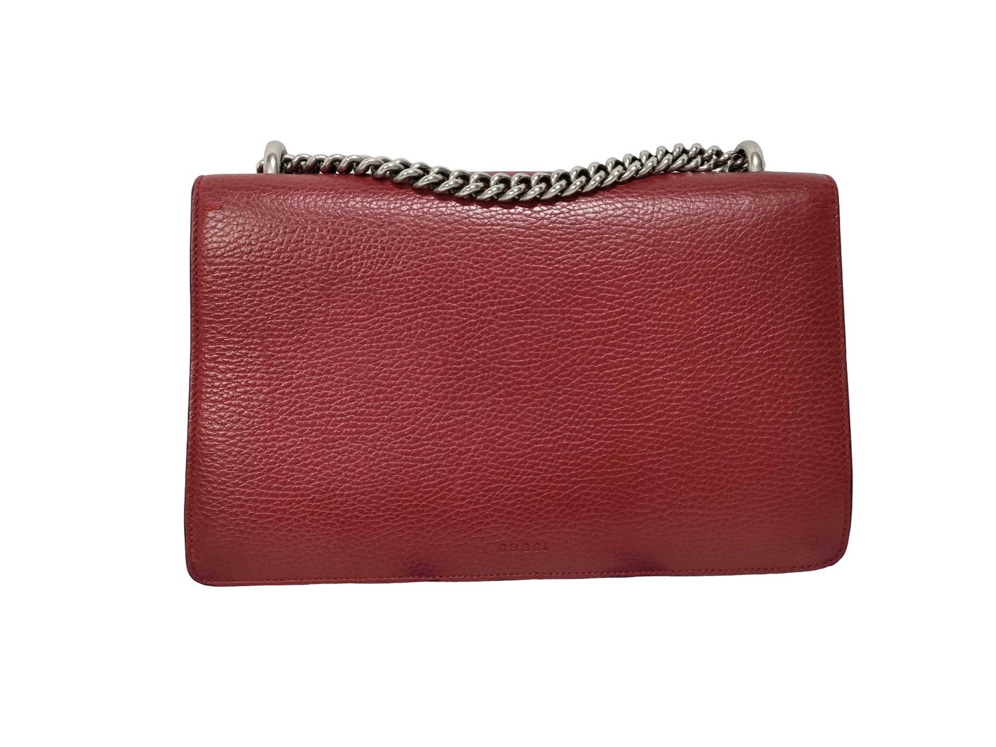 Gucci Dionysus Chain Leather, Red, Leather, Shoulder Bag