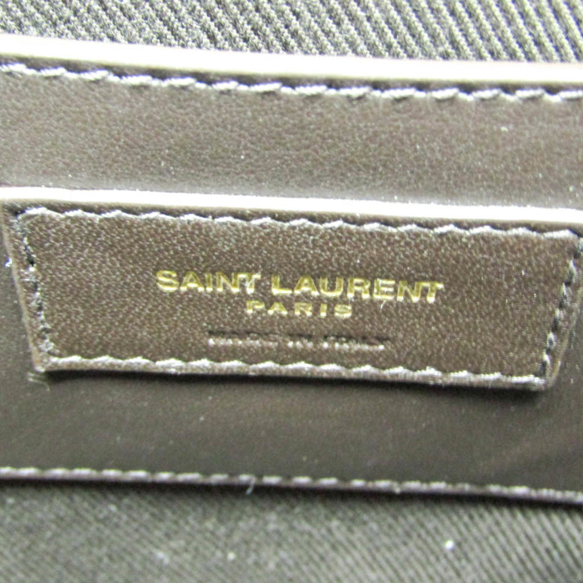 Saint Laurent Le Monogramme Coeur Monogram All Over Coated Canvas and Leather, Brown, Leather, Clutch